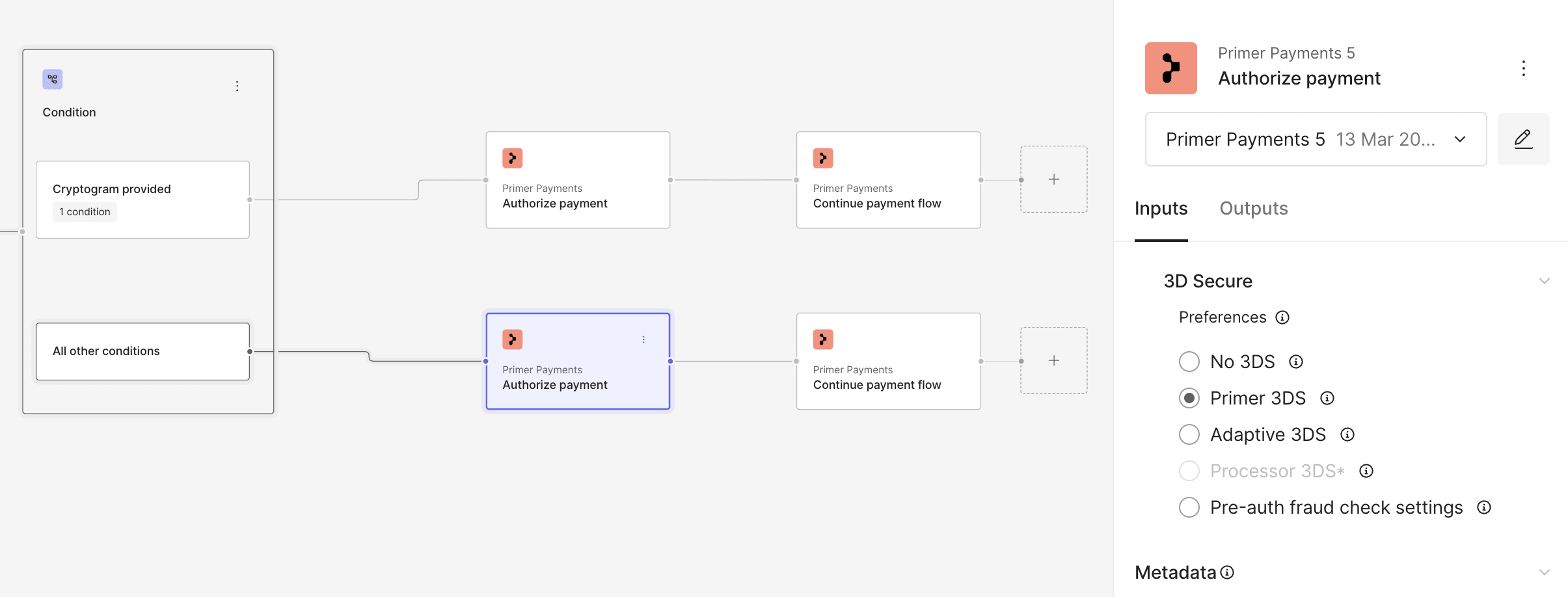 Google Pay workflow condition example