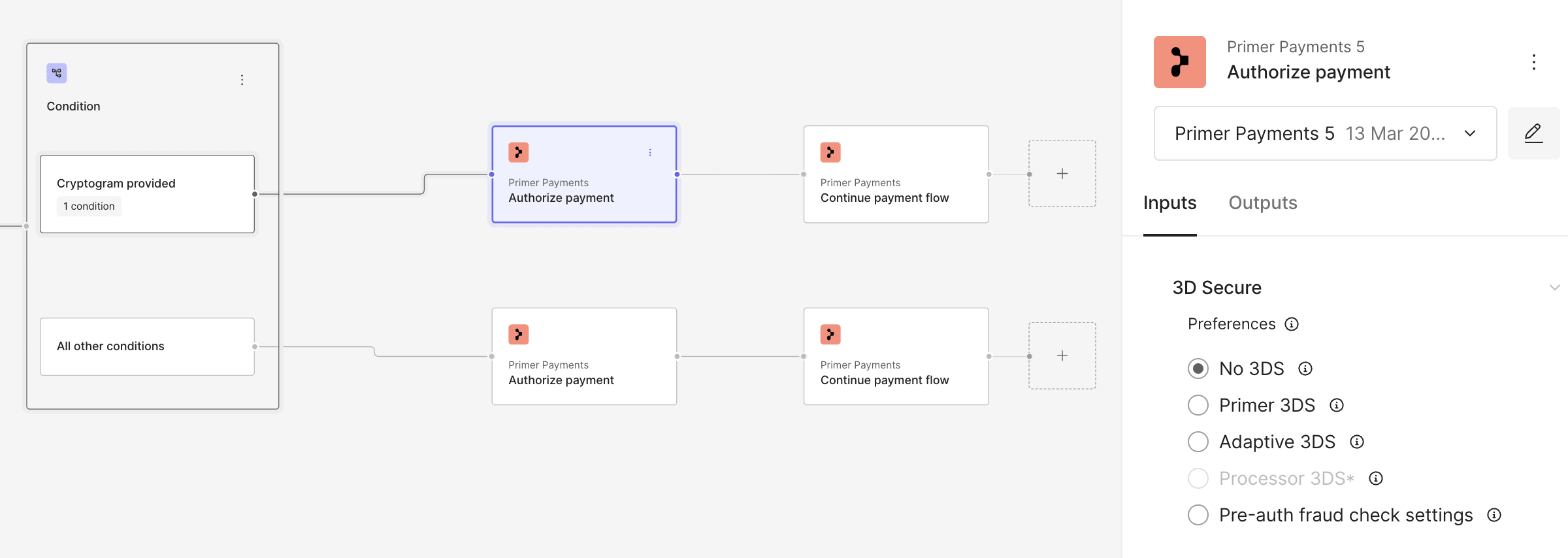 Google Pay workflow condition example