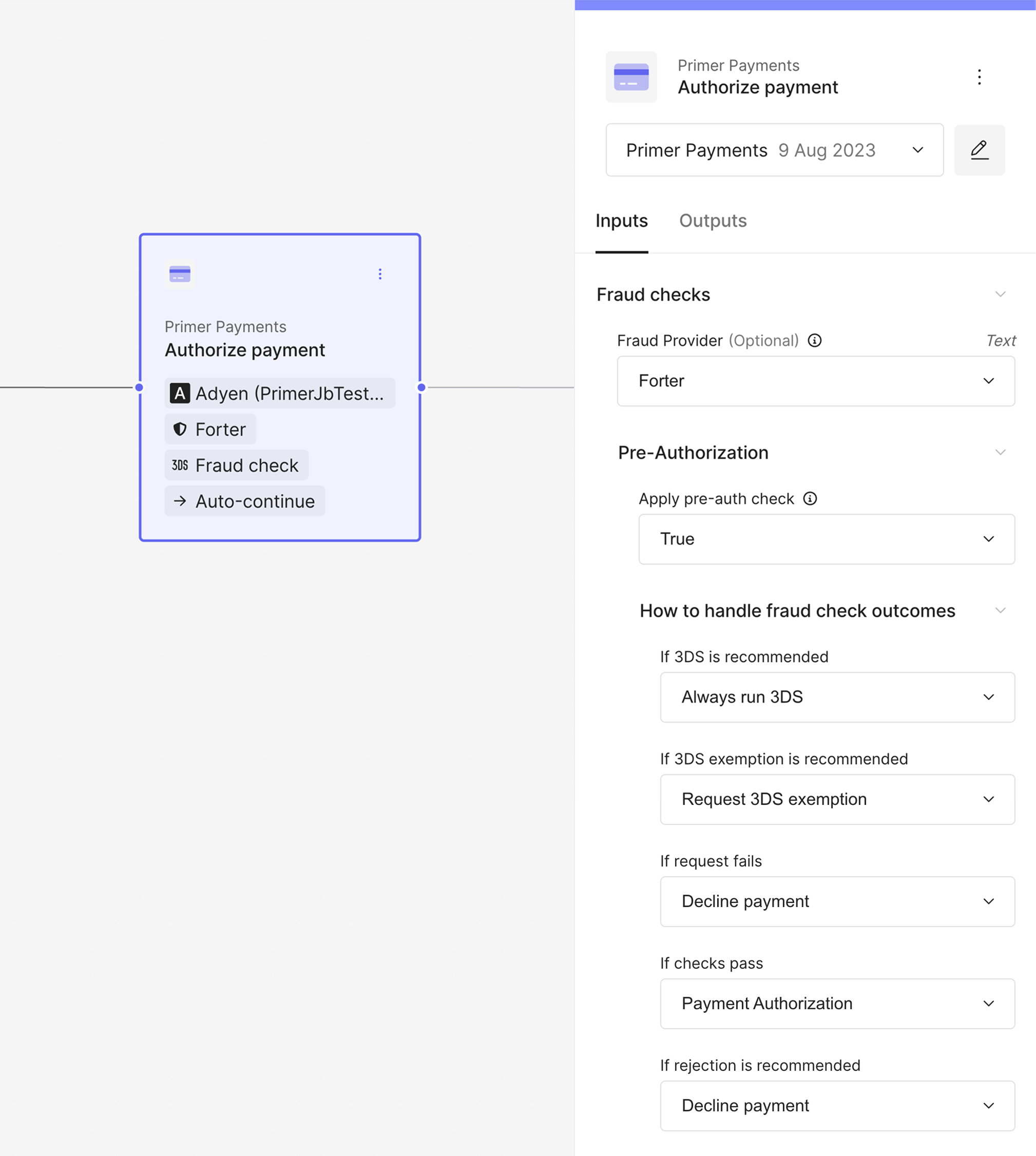 Forter pre-authorization exemption