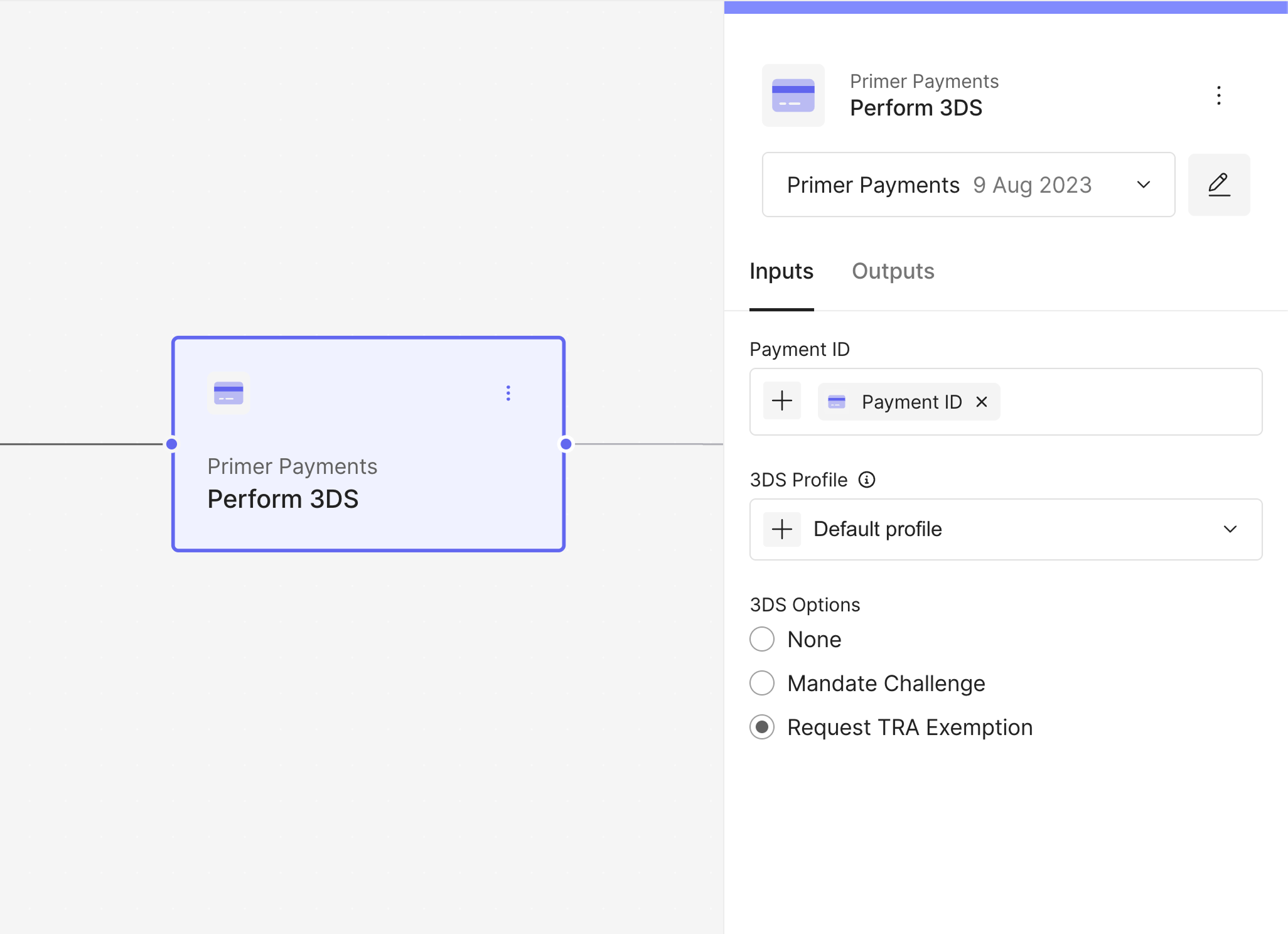 Perform 3DS Exemption
Option